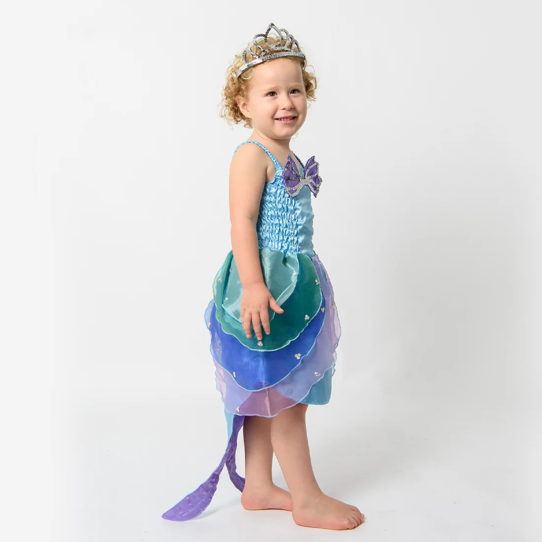 Childs Aqua Mermaid Dress - Image 3