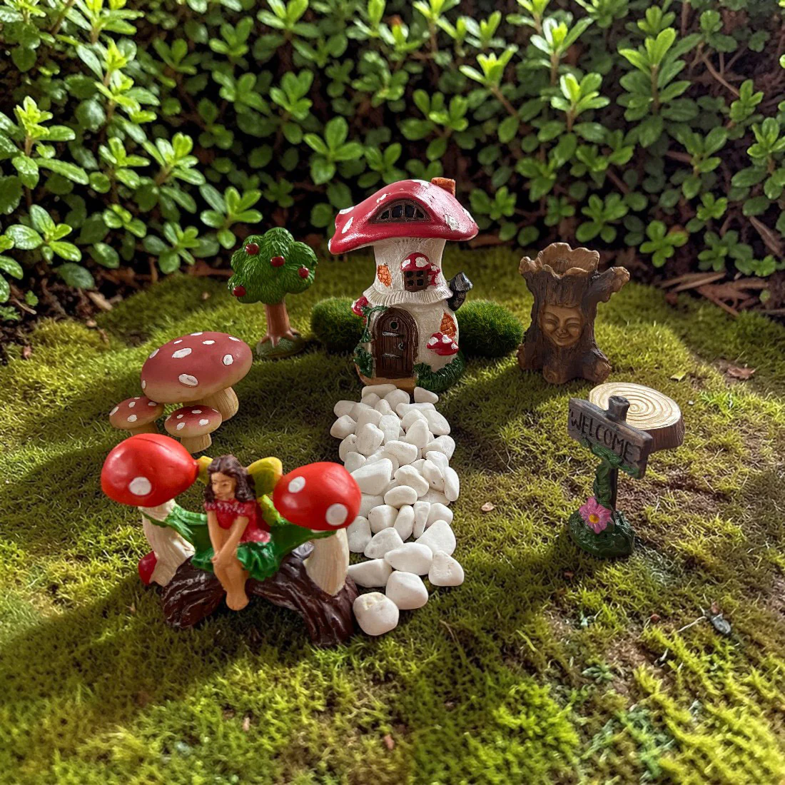 Enchanted Mushroom Fairy Garden Set - Image 6