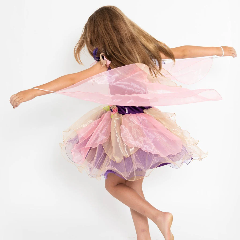 Girls Forest Fairy Dress - Pink and Purple - Image 3