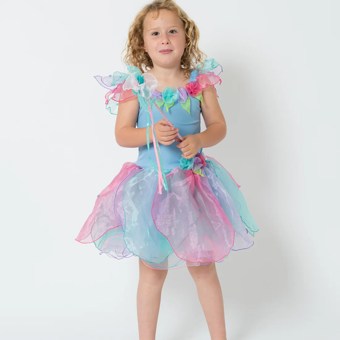 Blue Wish Fairy Dress and Wishing Wand Set - Image 3