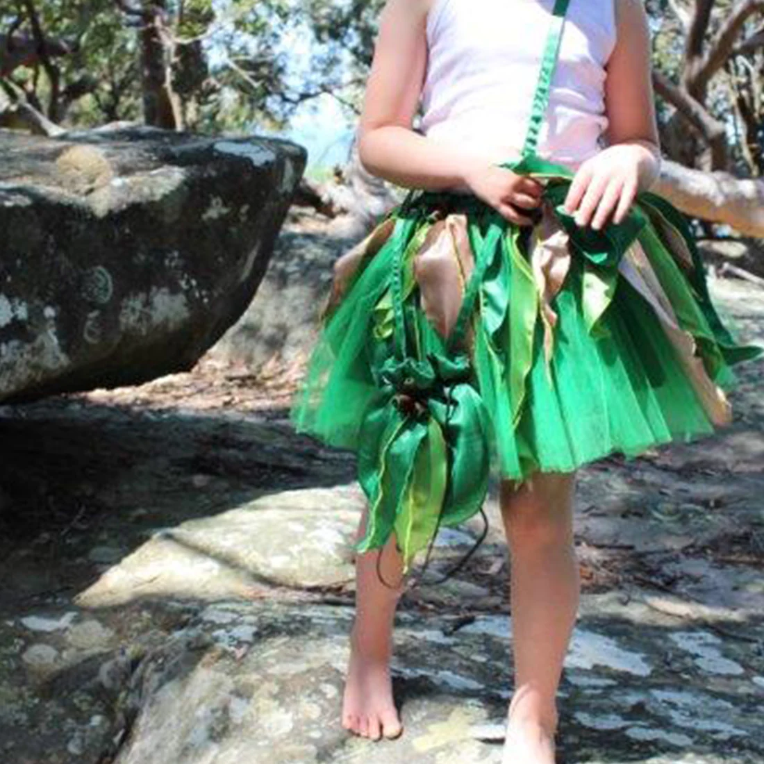 May Gibbs Green Gum Blossom Skirt - Image 4