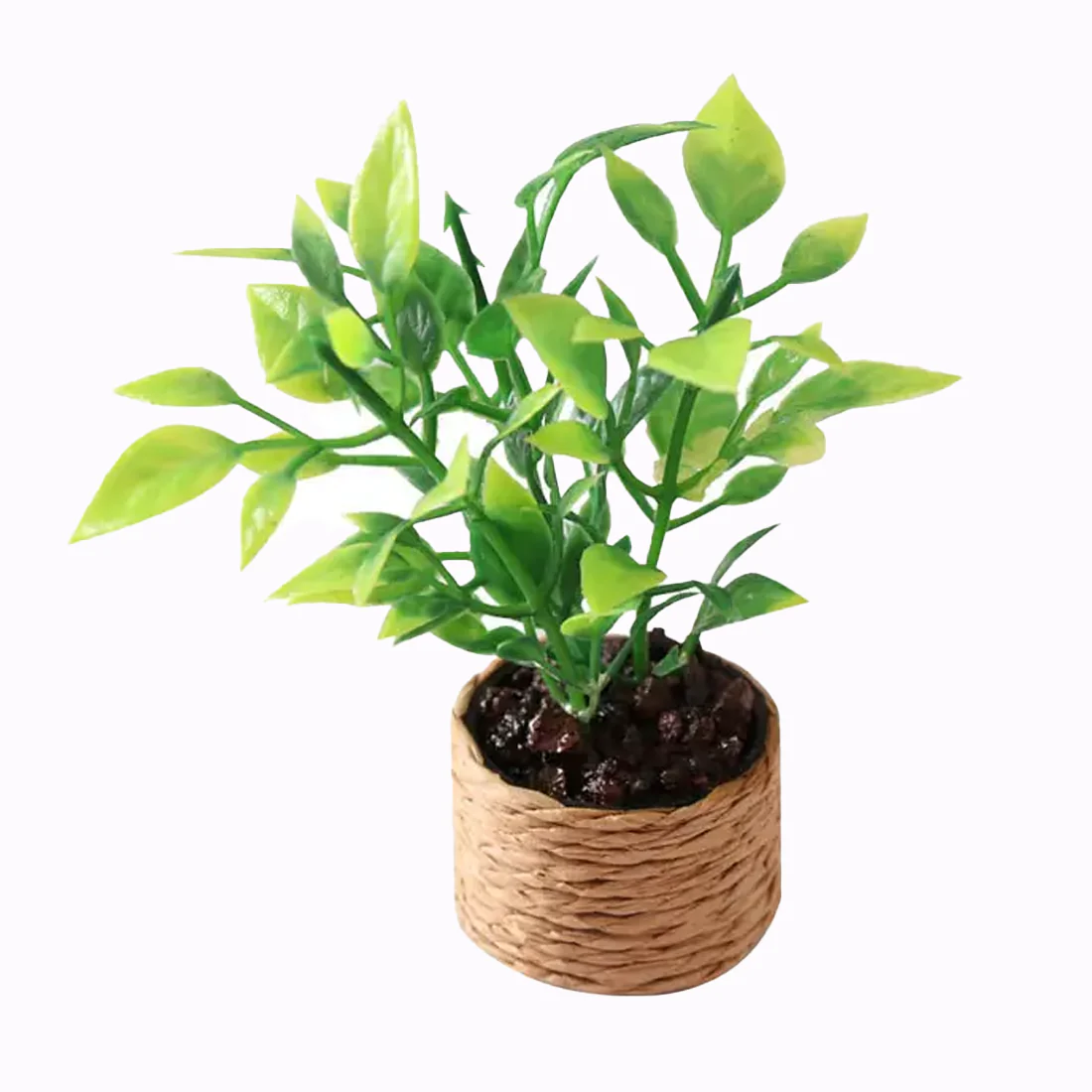 Mini Artificial Green Tree in Pot - Image 3