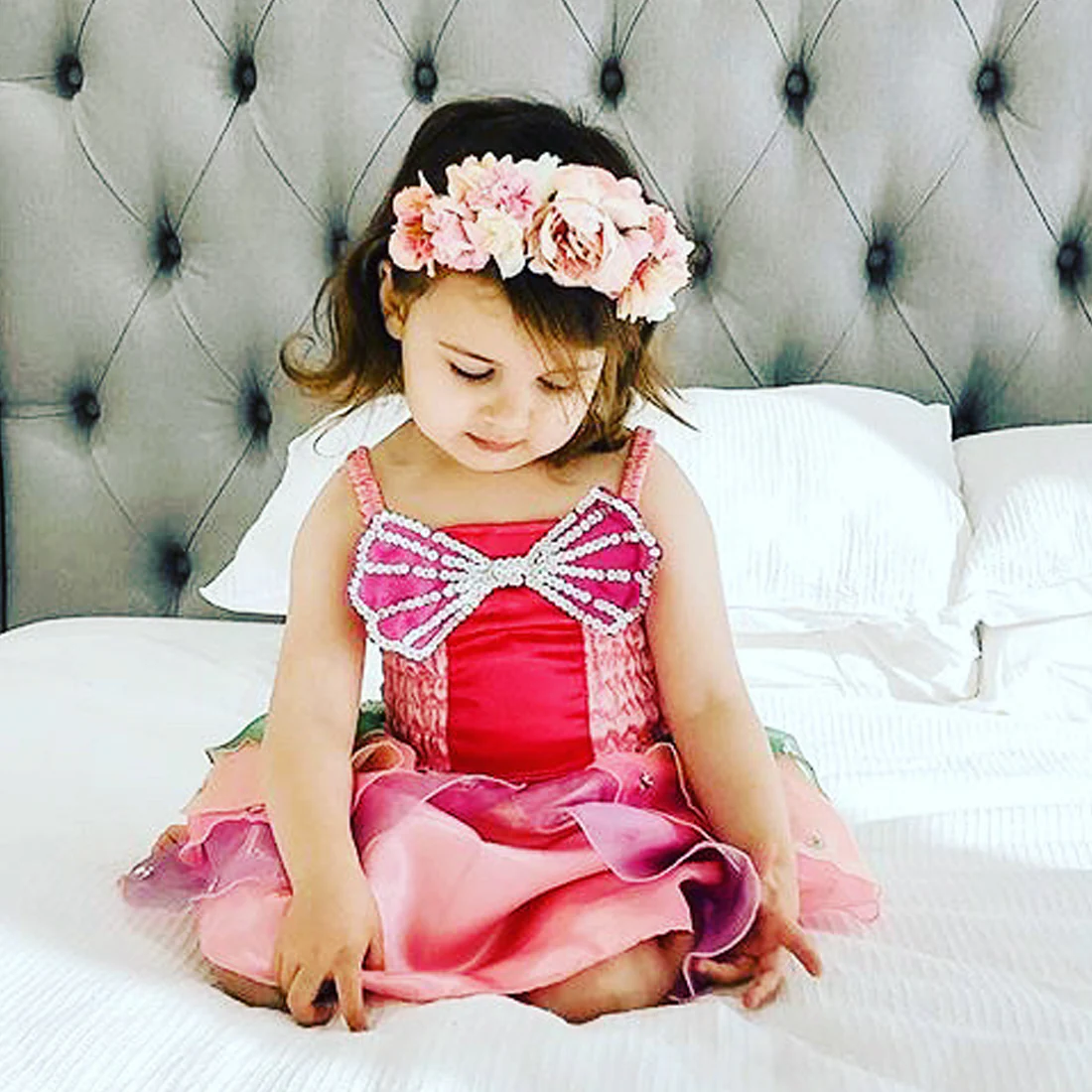Pink Aqua Mermaid Dress - Image 3