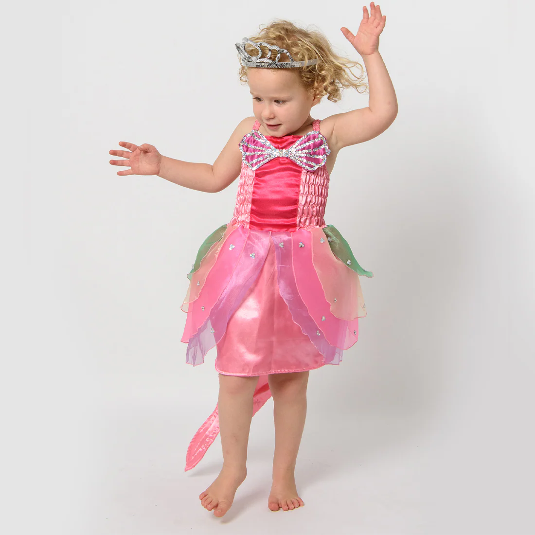 Pink Aqua Mermaid Dress - Image 4
