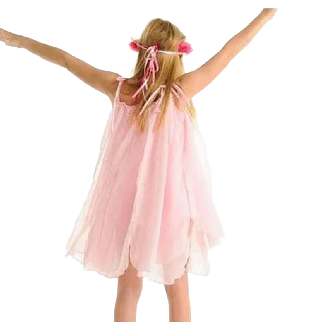 Pink Waterlily Forest Fairy Dress Boho Chic - Image 3
