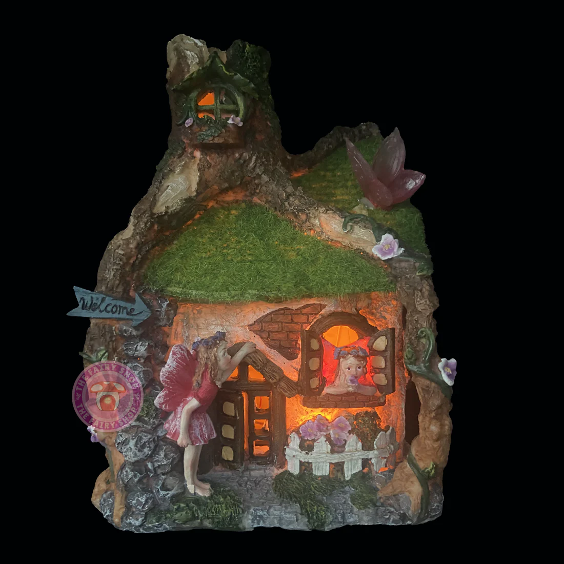 Solar Fairy Cottage with Butterfly & Fairies - Image 6