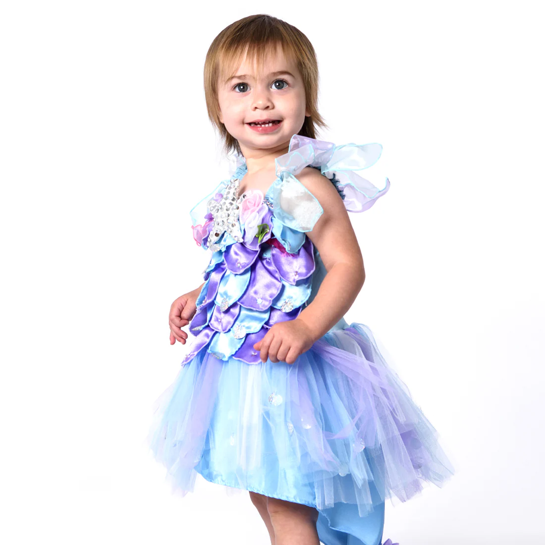 Toddler Blue Mermaid Fairy Dress - Image 3